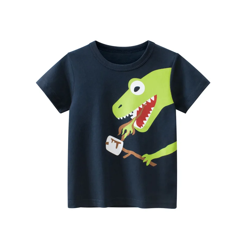 

2022 Kids Dinosaurs Cartoon Clothes Short Sleeve T-Shirts 100% Cotton Children Sport Casual Bottom Shirts Summer Top Tees 9867