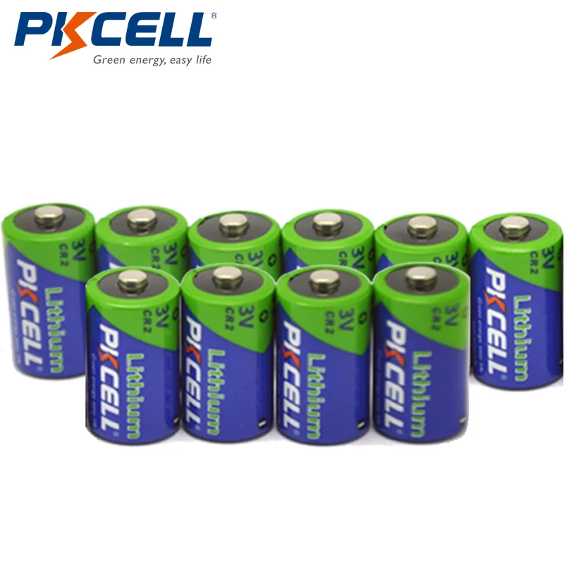 

10PCS*PKCELL CR2 15270 CR15H270 3V 850mAh Lithium Cylindrical Li-MnO2 Battery For Cameras