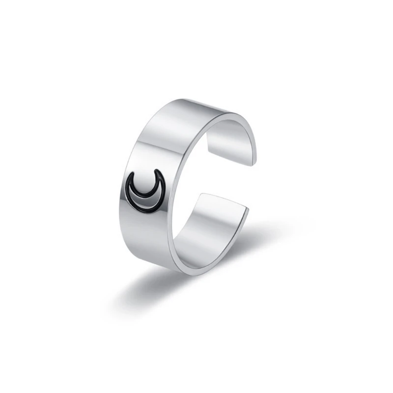 

I Love You Stainless Steel Adjustable Promise Ring for Sun Moon Star Wedding Rin
