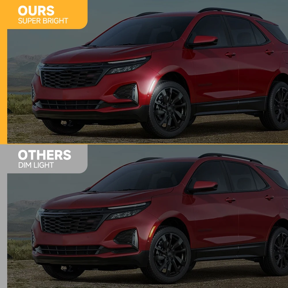 Для 2022 2023 2024 Chevrolet Equinox передний бампер указатель поворота мигалка 2 шт. дымовые
