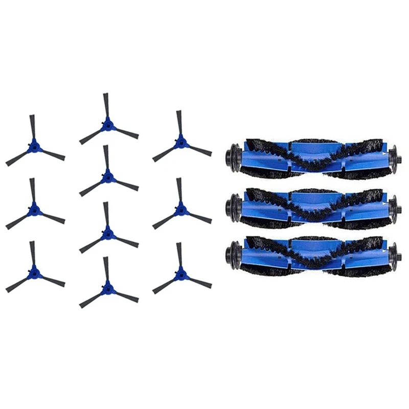 

2 Set Sweeping Robot Accessories: 1 Set Side Brush Blue-Black & 1 Set Roller Brush Blue