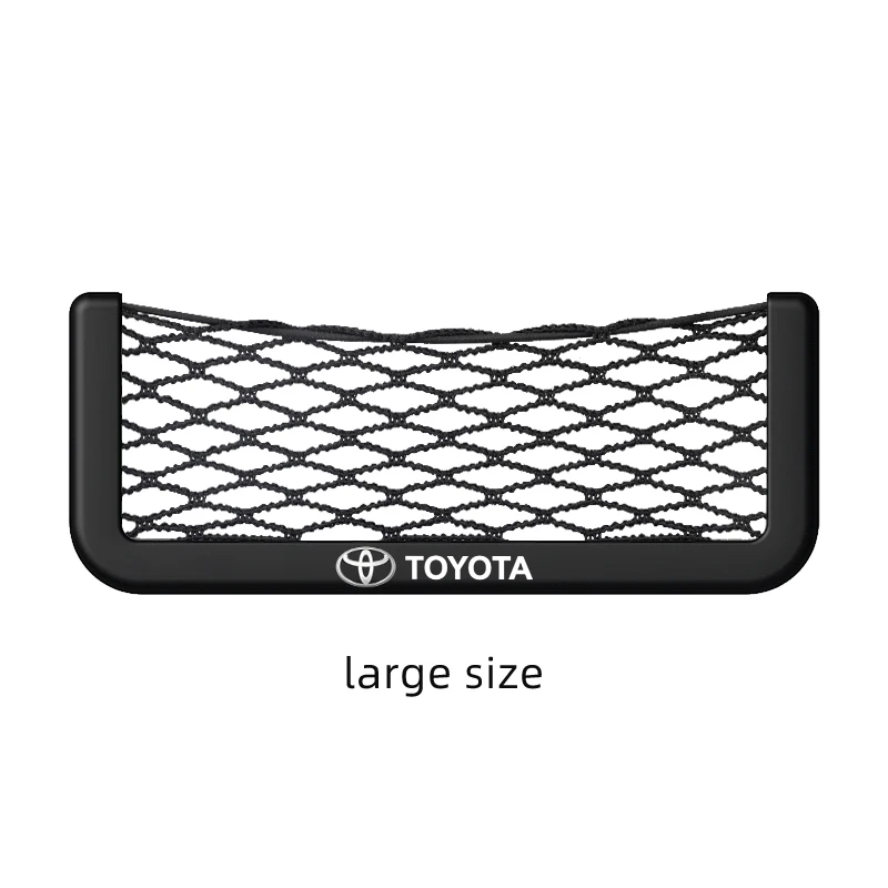 

1 шт., сетка для хранения автомобиля, карманный сетчатый органайзер, аксессуары для Toyota Corolla Prius Yaris Rav4 CHR Aygo Hilux Raize Camry Sienna Ven