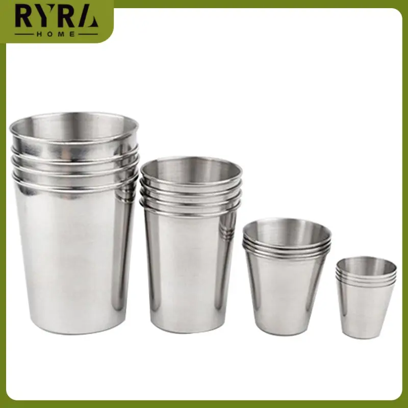 

Wine Beer Whiskey Mugs Practical Stainless Steel Cups Camping Travel Cup Outdoor Bar Utensils Coffee Tea Portable Drinkware