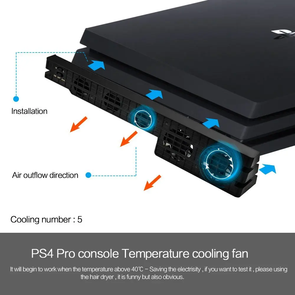 fan cooling cooler for sony ps4 pro game console playstation play station ps 4 pro accessories stand support base holder consola free global shipping
