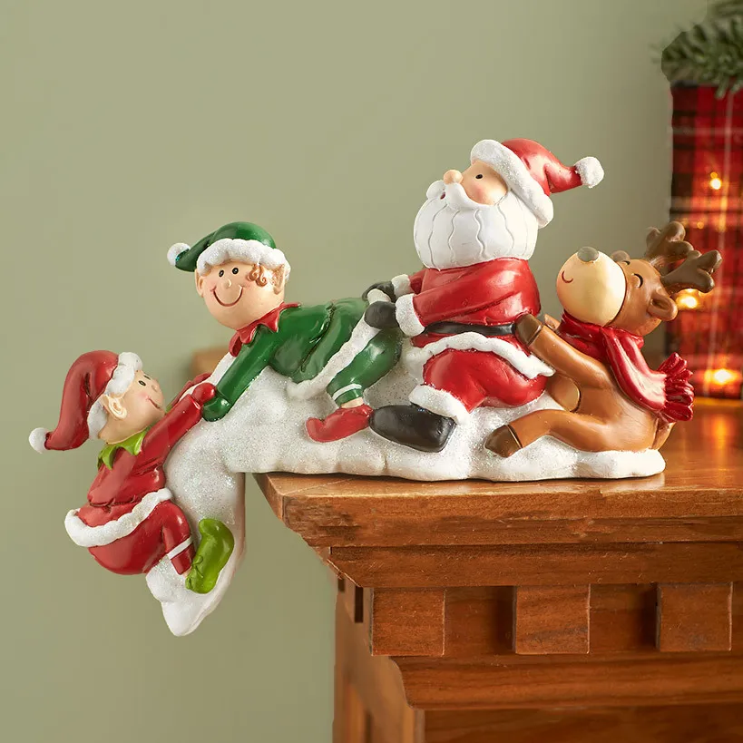 

Christmas gnome old man lakeside winter polar bear black bear help shelf nanny resin table decoration