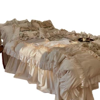 romantic french retro lace four piece set all cotton pure cotton korean lace princess style high grade bedding