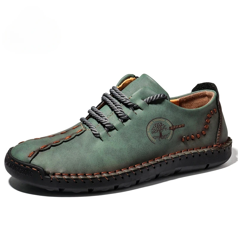 Туфли мужские кожаные ручной работы дизайнерские удобные кроссовки лоферы