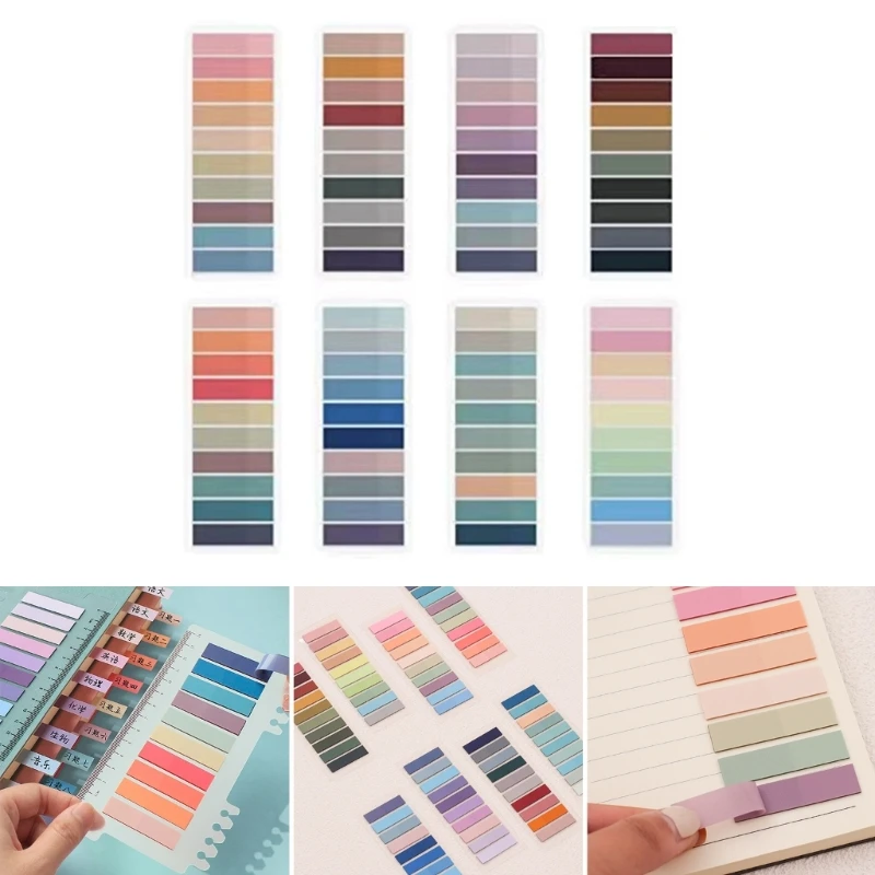 

1600Pcs 80 Color Writable Morandi Sticky Tabs Repositionable Color Page Marker Sticky-Notes Tabs, Sticky Tabs Book Tabs