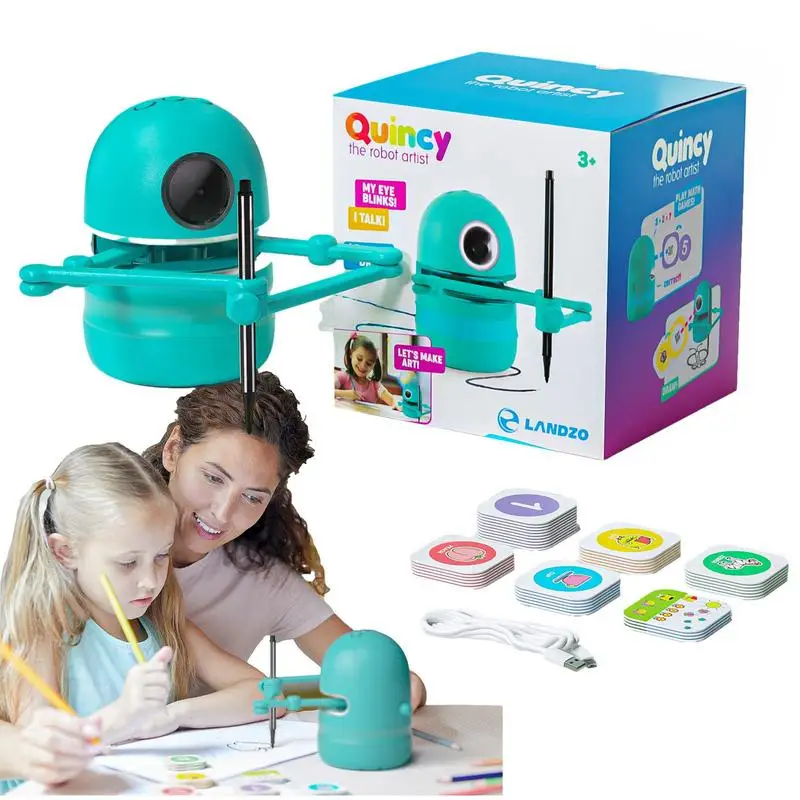 

Игрушка-робот для рисования, умные Обучающие игрушки-роботы, многофункциональная обучающая игрушка, экологически безопасная деталь