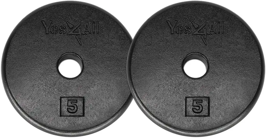 

lbs Standard Weight Plates, 1 inch Cast Iron Weight Plates for Dumbbells, Pair
