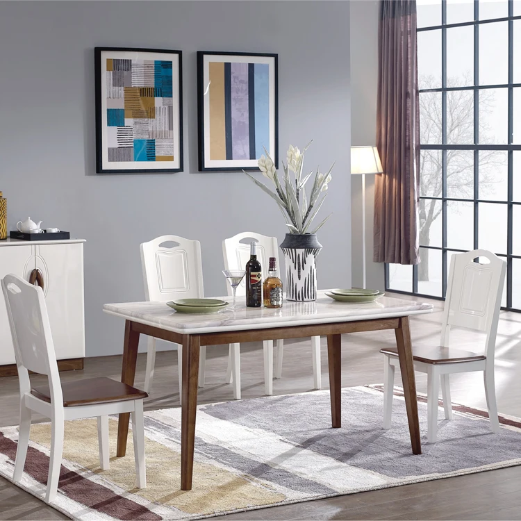 

Оптовая продажа, итальянский современный простой стиль, набор для столовой, мраморный домашний обеденный стол