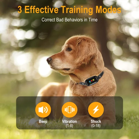 Ошейник для дрессировки с дистанционным управлением, перезаряжаемый водонепроницаемый Ультразвуковой ошейник для собак малого и среднего размера