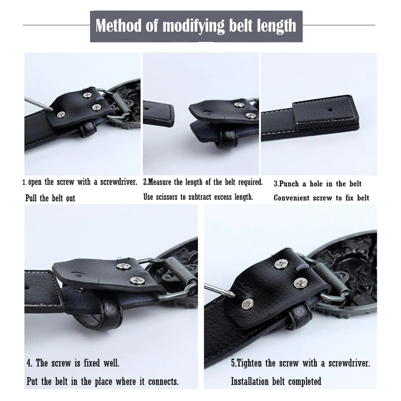 

Casual Men's PU Leather Belt Decoration Waistband Jeans Western Belts