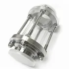 Тройной зажим 34 дюйма, 1 дюйм, 1-14 дюйма, 1,5 дюйма, 2 дюйма, 3 дюйма, стекло для визуального контроля потока, диоптрий, подходит для труб OD SUS 304, фитинг из нержавеющей стали для домашнего пивоварения