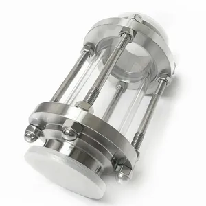 Тройной зажим 34 дюйма, 1 дюйм, 1-14 дюйма, 1,5 дюйма, 2 дюйма, 3 дюйма, стекло для визуального контроля потока, диоптрий, подходит для труб OD SUS 304, фитинг из нержавеющей стали для домашнего пивоварения