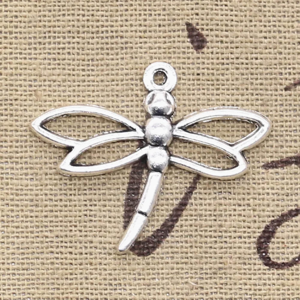 

12pcs Charms hollow dragonfly 32x27mm Antique Bronze Silver Color Pendants Making DIY Handmade Tibetan Finding Jewelry