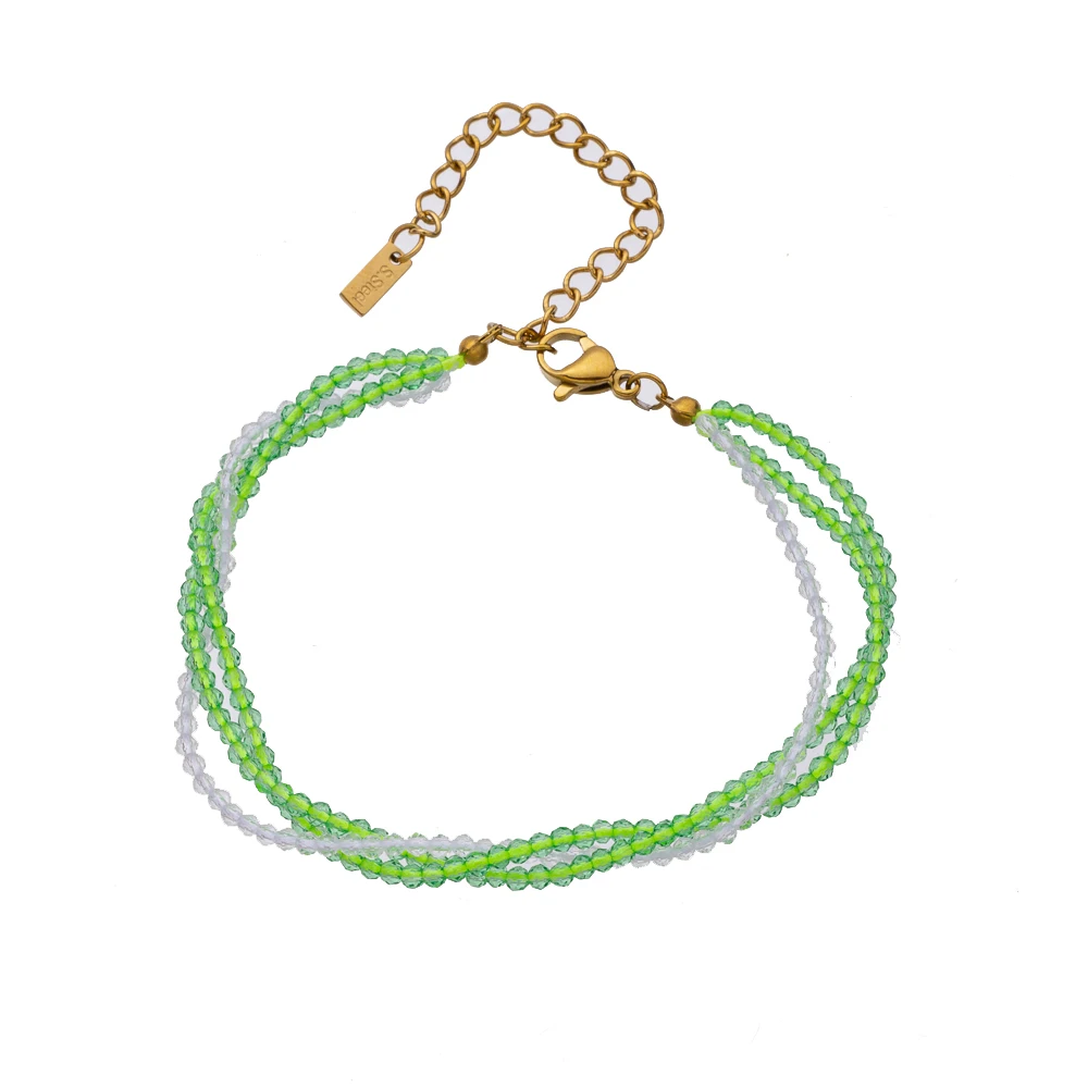 Современные браслеты из нержавеющей стали с бисером шикарные аксессуары в