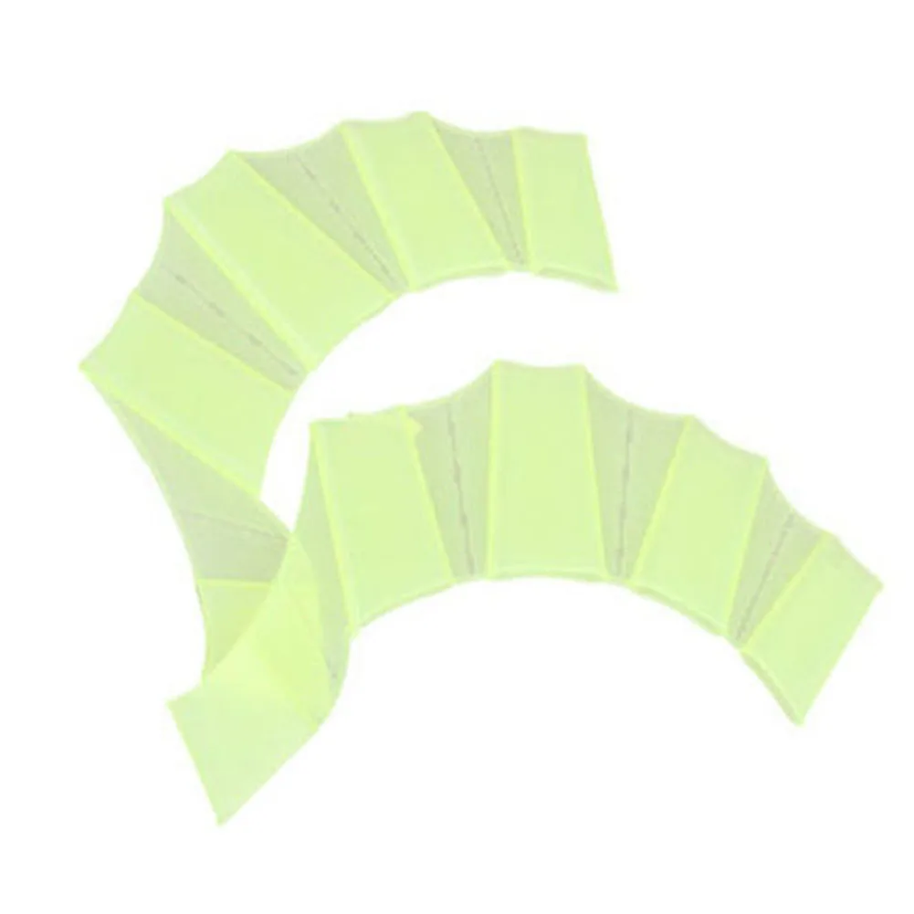 

1 Pair Silicone Swim Gear Fins Hand Paddle Web Flippers Training Webbed Gloves Swimming Beginner Training Gloves Equipment