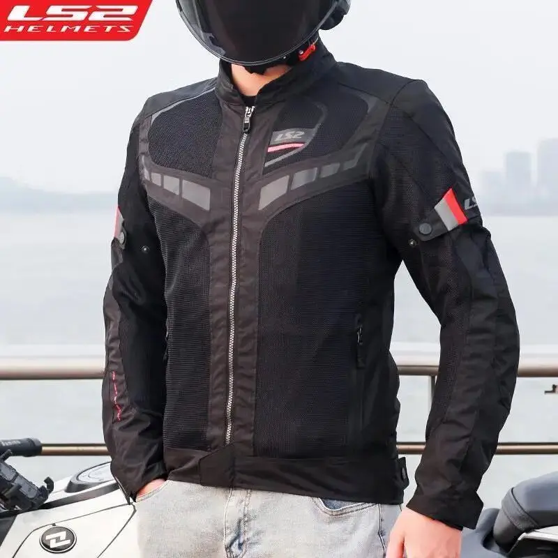 

LS2 оригинальная мотоциклетная куртка MJ158, светоотражающая дышащая CE, противоосенние мотоциклетные куртки для мужчин и женщин, куртки для мотокросса