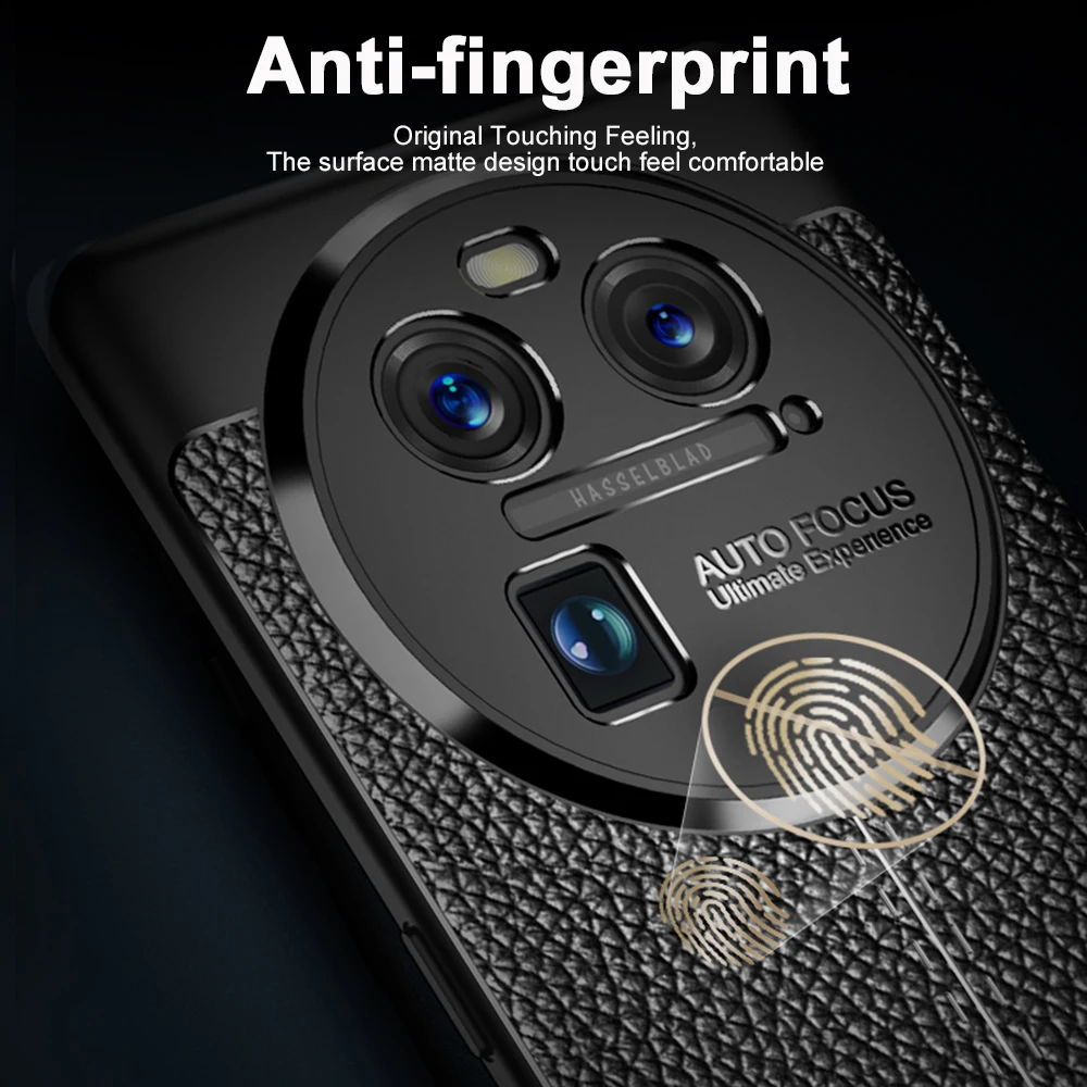 Чехол для OPPO Find X6 Pro кожаный мягкий чехол из ТПУ с узором Личи FindX6 X6Pro