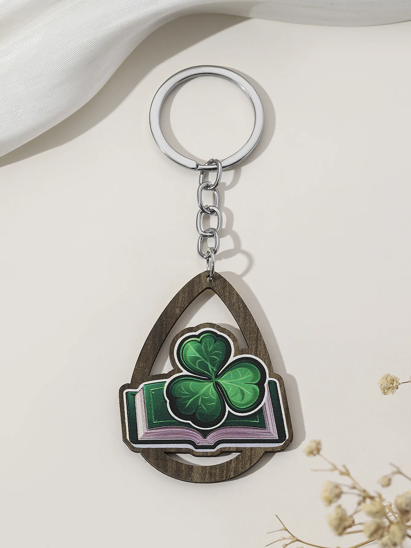 Модный деревянный брелок в виде клевера на удачу новый День Святого Патрика