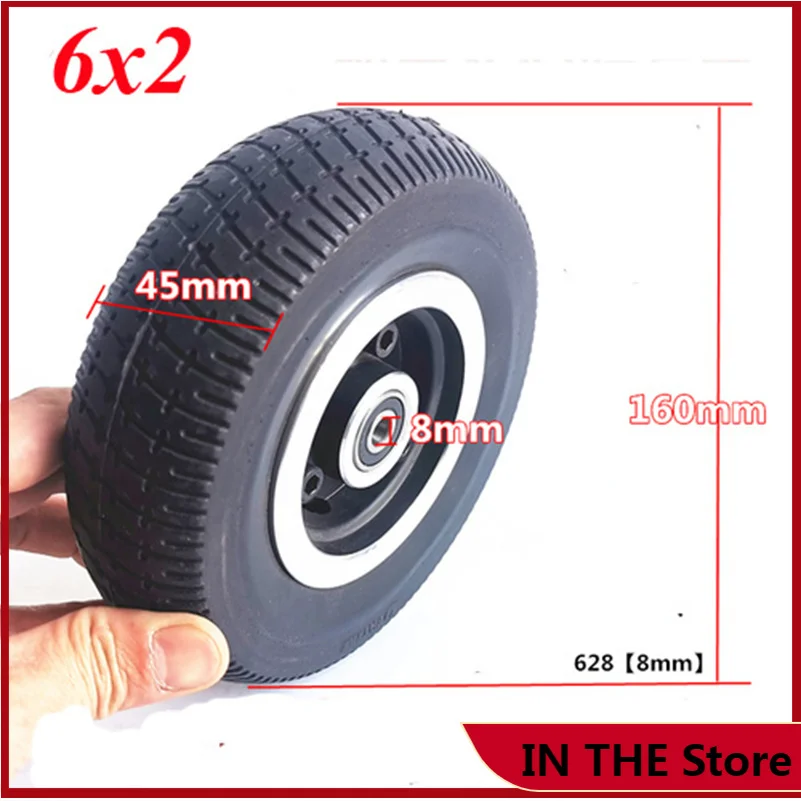 

6-inch 6x2 fast wheel F0 electric scooter rear wheel 6x2 pneumatic wheel tire solid tire fo widening wheel