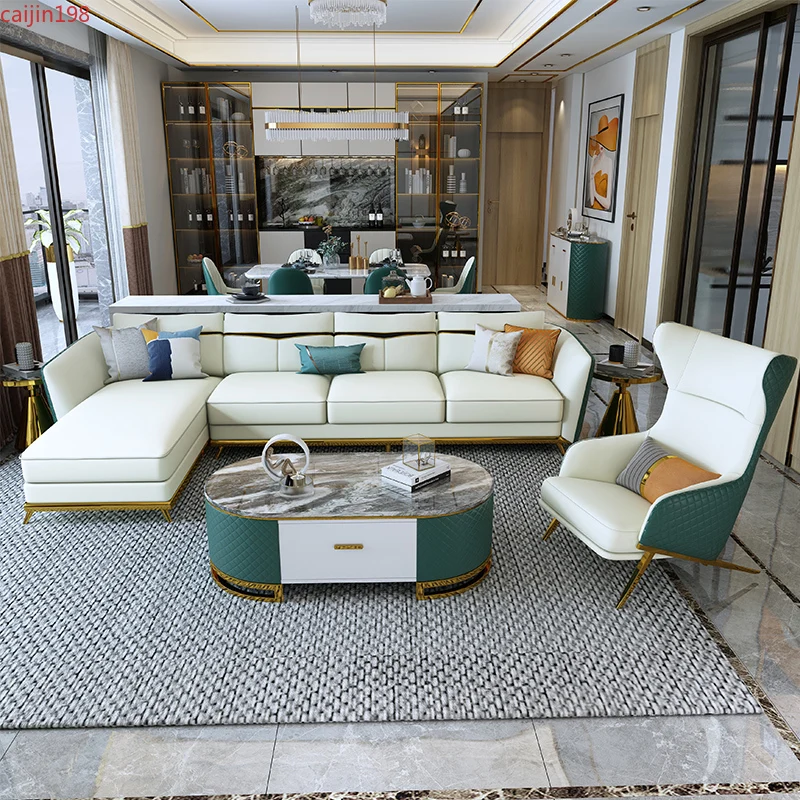 Private custom Italian net red light luxury sofa living room modern high-end combination |