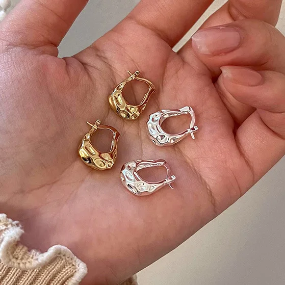 Оптовая продажа винтажные металлические серьги-кольца из лавовой ткани