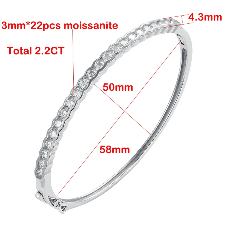 TFGLBU 2 CTTW Муассанит для женщин 100% Стерлинговое Серебро 925 пробы простое Платиновое