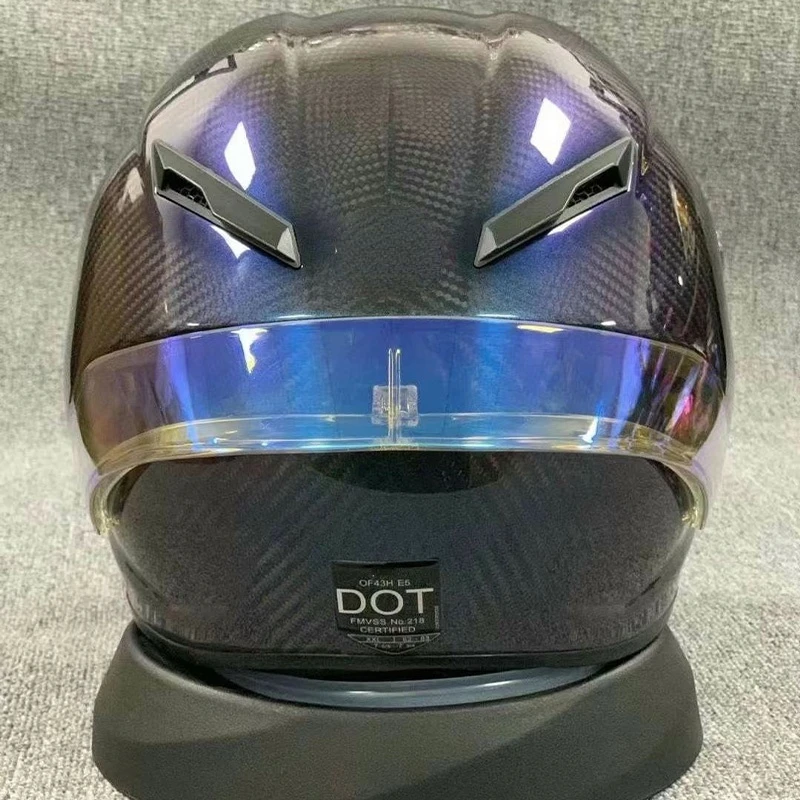 Полностью закрытый Профессиональный гоночный шлем из углеродного волокна точка