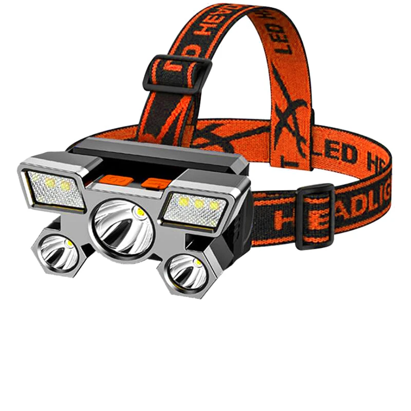 

Налобный фонарь 5 LED USB заряжаемый