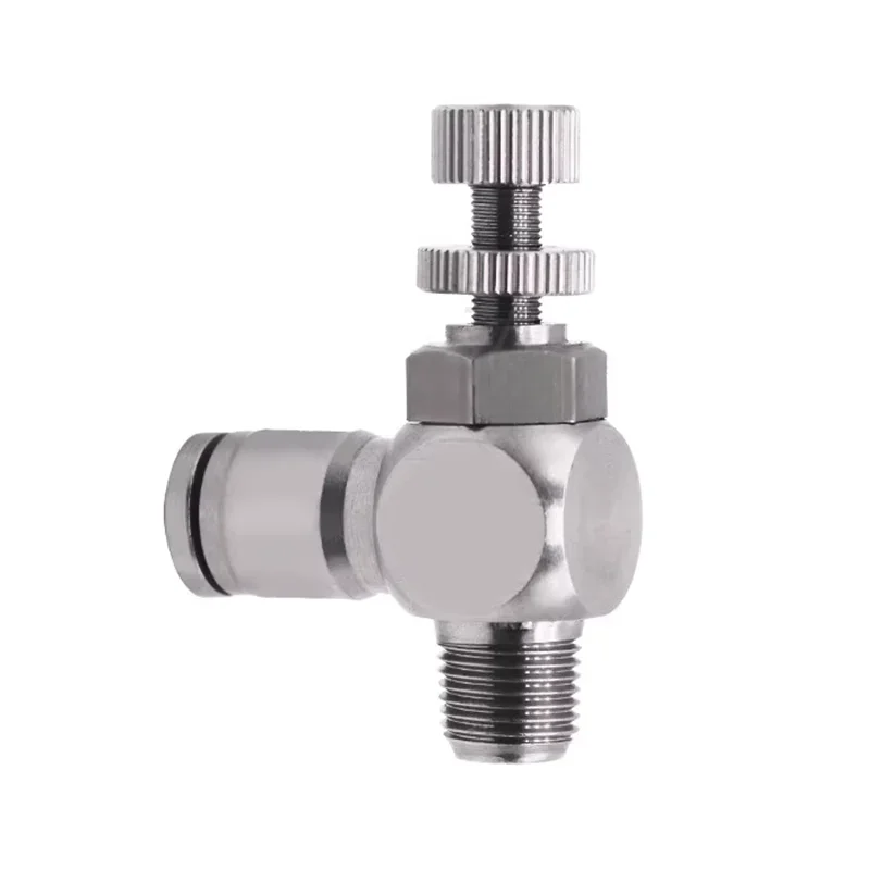 

4 мм 6 мм 8 мм 10 мм 12 мм M5 1/8 "1/4" 3/8 "1/2" BSP Штекерный дроссельной Клапан Пневматический фитинг для воздушной трубы регулирующий клапан