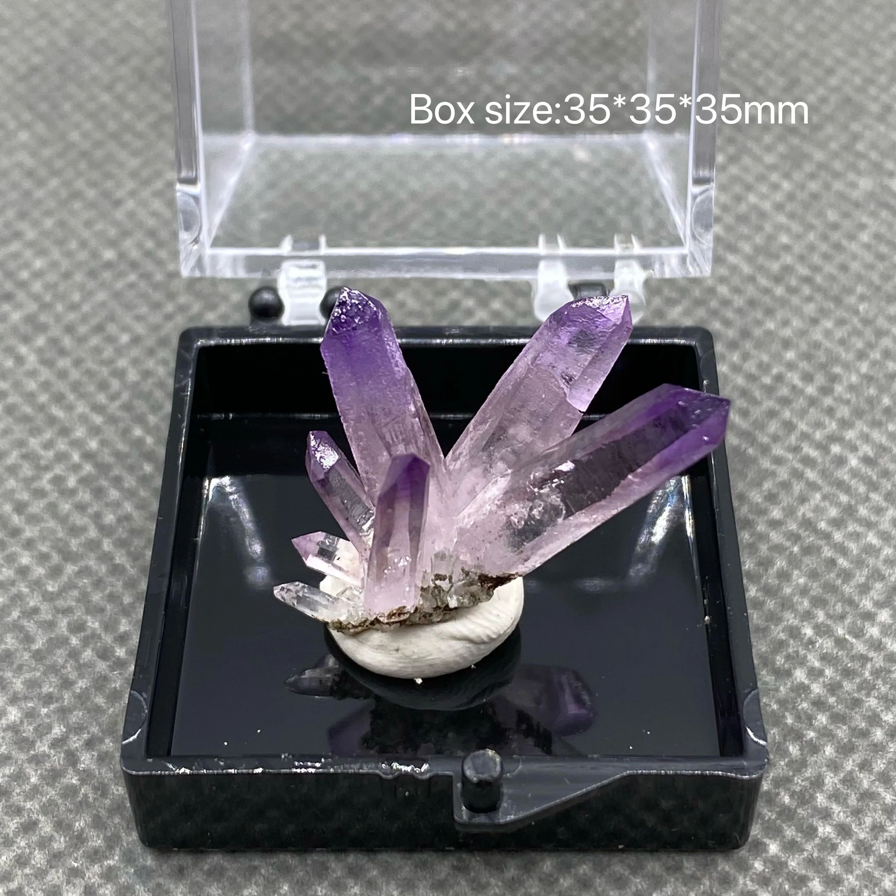 

100% Natural Rare Mexico Cruz Double head crystal amethyst mineral specimen Quartz Crystal Cluster box size 3.5 cm