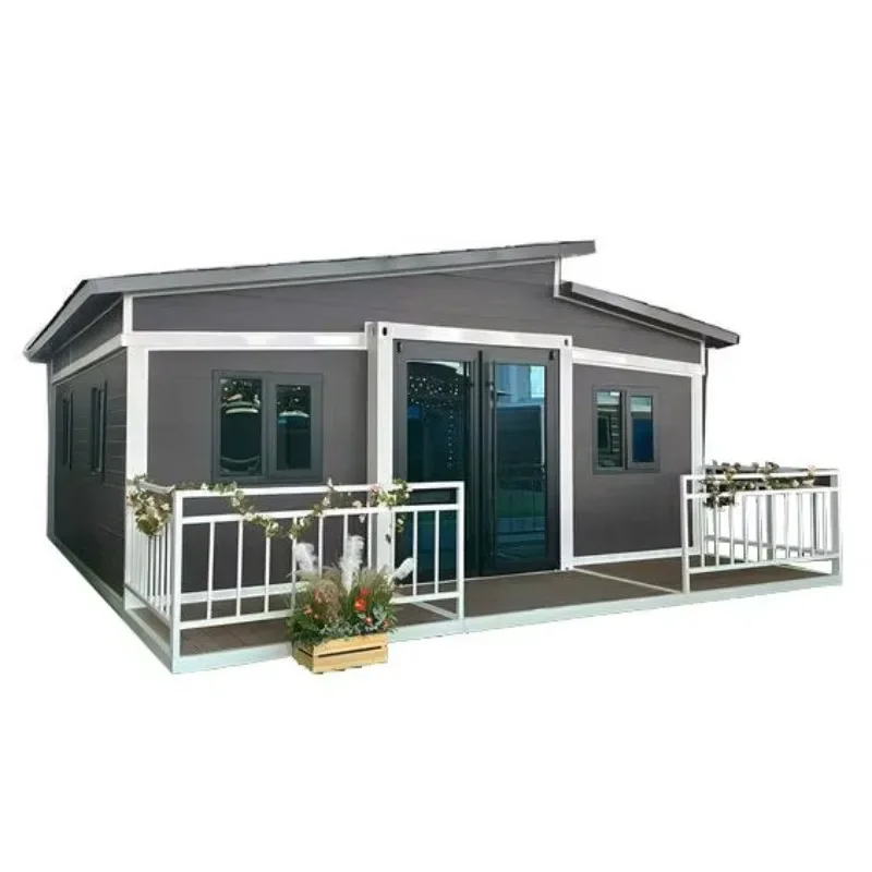 Роскошный устойчивый 20-футовый 40-футовый сборный раздвижной контейнерный дом