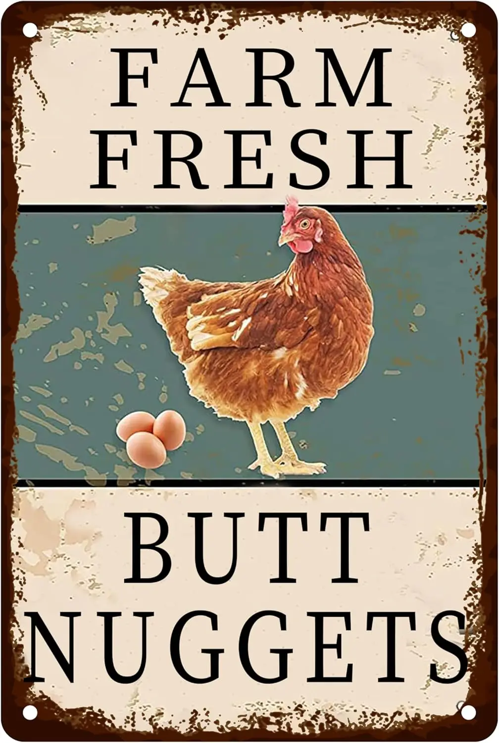 Металлические жестяные вывески на ферме свежие прикладки наггетсы знак курицы