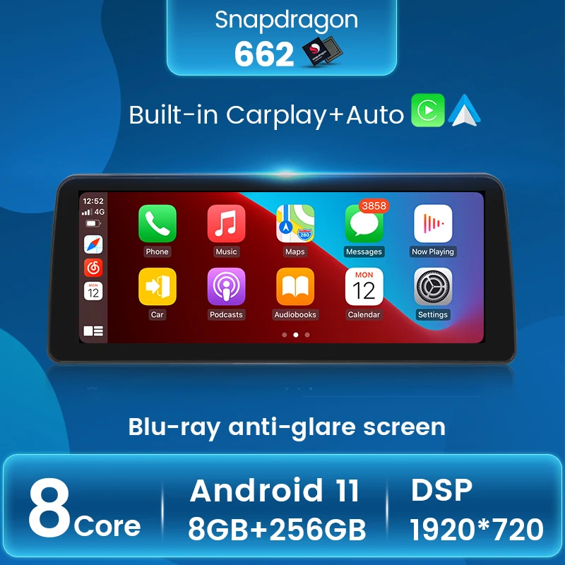 

Автомобильный мультимедийный проигрыватель для авто, 12,3 дюймов, Android 11, для BMW 3 серии E90, E91, E92, CCC, CIC, видео, мультимедиа, carplay, Wi-Fi, DSP