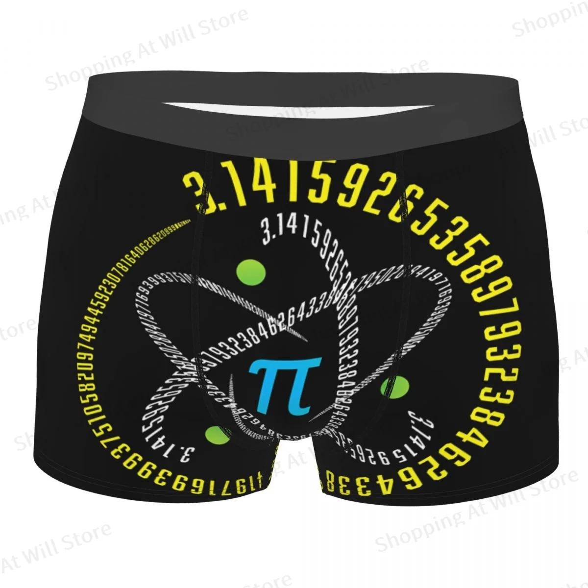 Мужские дышащие трусы-боксеры Atom Pi математика наука STEM