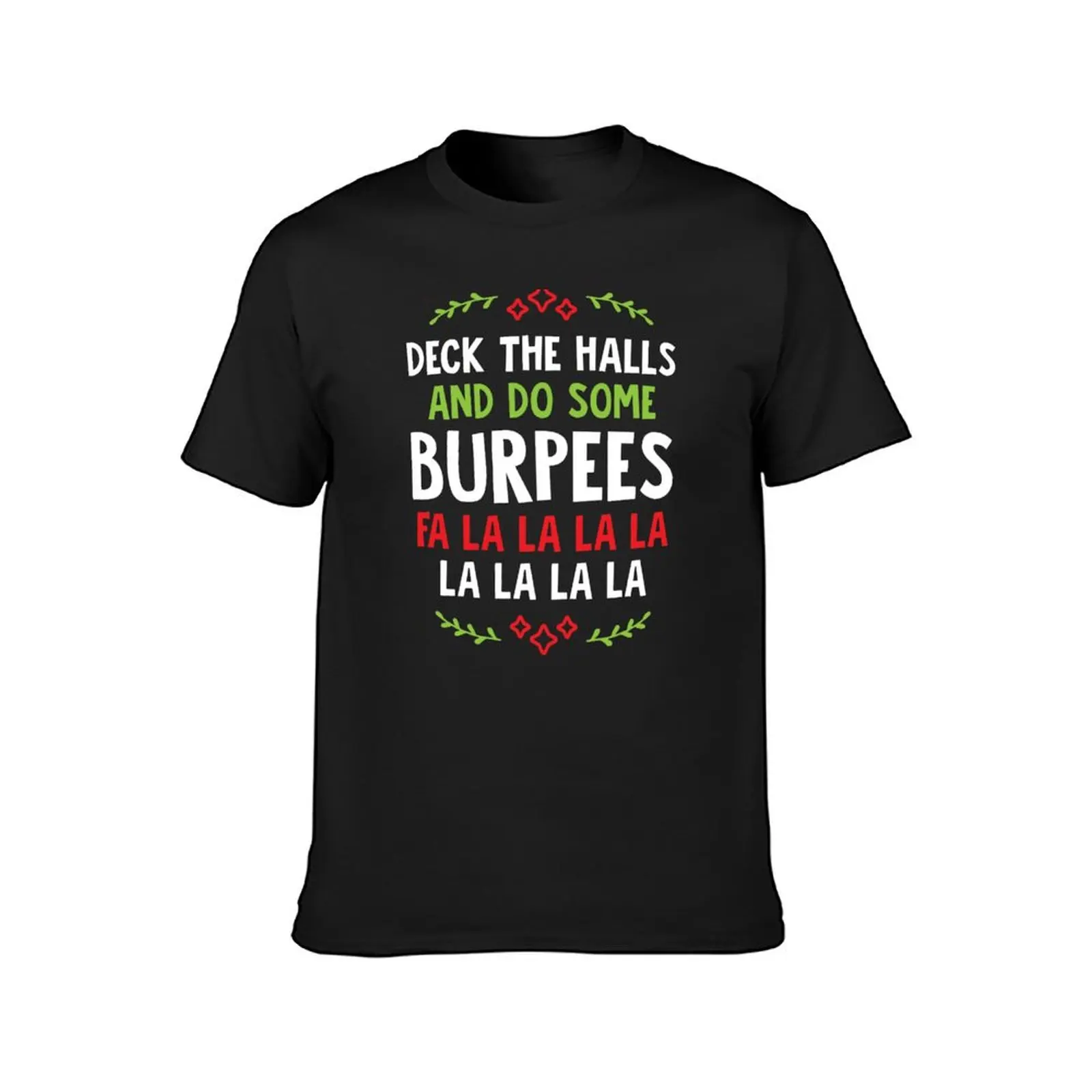 Фото Футболка для палубы, зала и игры в Burpees v1 (Рождественская тренировка в тренажерном зале), летняя футболка большого размера из аниме, простые черные футболки для мужчин №2