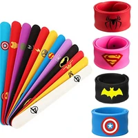 super hero silicone slap bracelets cute superhero birthday party favors boys wristband accessories wrist strap gift supplies
