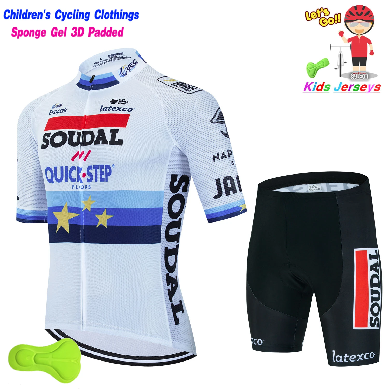 

Quick Step Kids Cycling Clothing Summer Children's Short Sleeve Bike Clothes MTB Ropa Ciclismo Sports Suit Boys Bicycle Uniforme