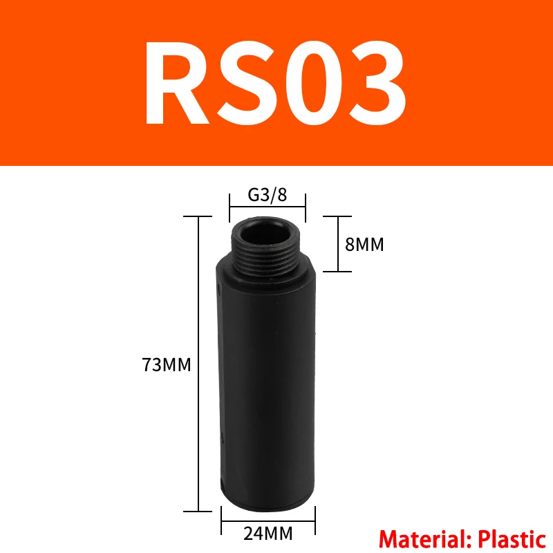 

Прямой глушитель RS G1/4 G3/8 G1/2 G3/4 глушитель пневматический выхлопной глушитель быстрый выхлоп устраняет шум генератора вакуума