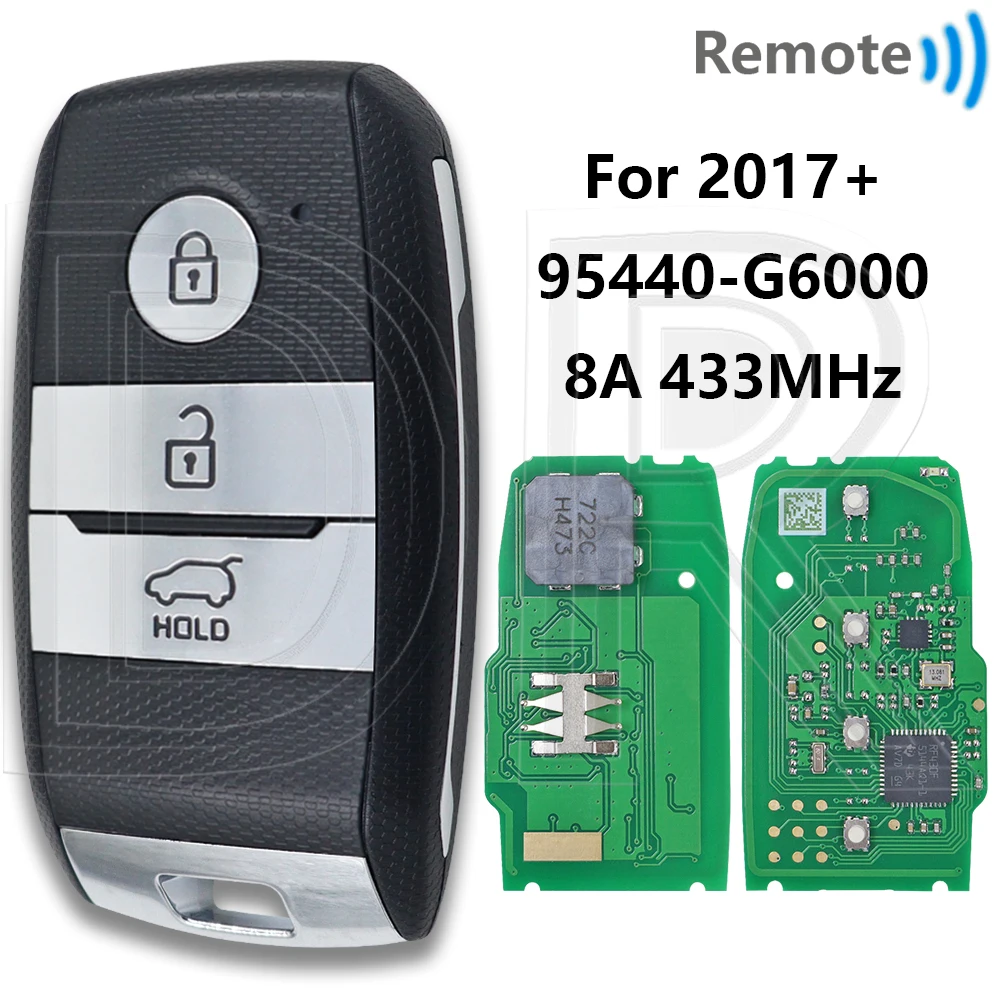 

Отличный чип 8А, 433 МГц, 95440-G6000 95440-G6100, бесконтактный автомобильный пульт дистанционного управления для Kia Picanto 2017 2018 2019 2020 2021
