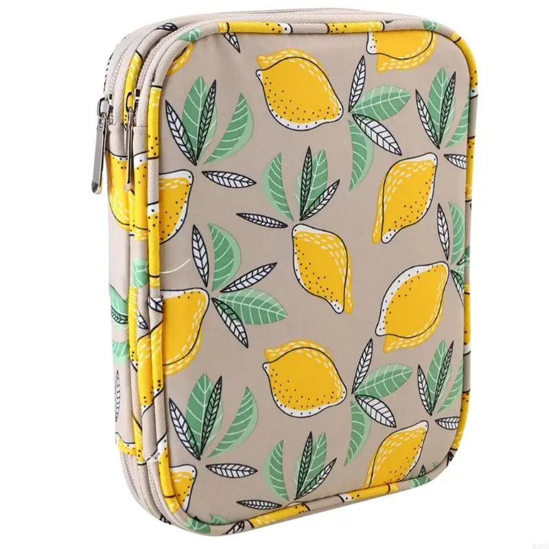 K3NA Crochet Hook Cuse Case Sharting Suard Bag Желтый лимонный организатор для хранения вязания