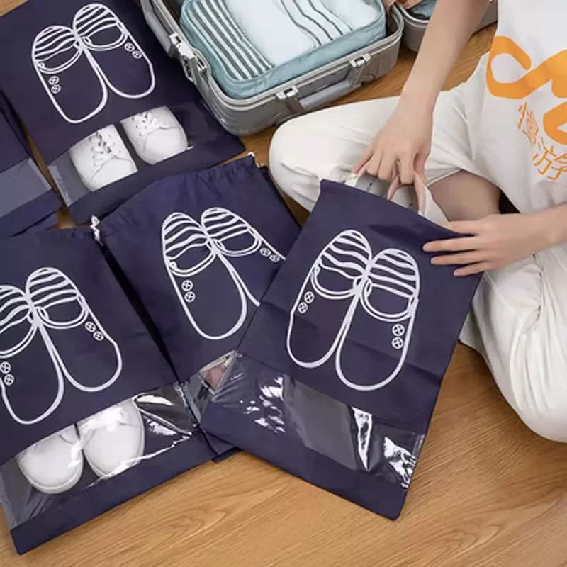 

Shoes Bag Waterproof Dustproof Travel Bag Portable Tote Drawstring Bag For Shoes Storage Shoes Organizer