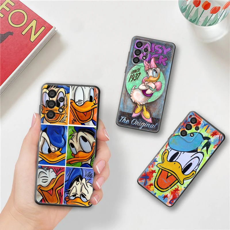 

Disney Donald Duck Daisy For Samsung A73 A72 A71 A53 A52 A51 A42 A33 A32 A23 A22 A21S A13 A12 A03 A02 Black Phone Case