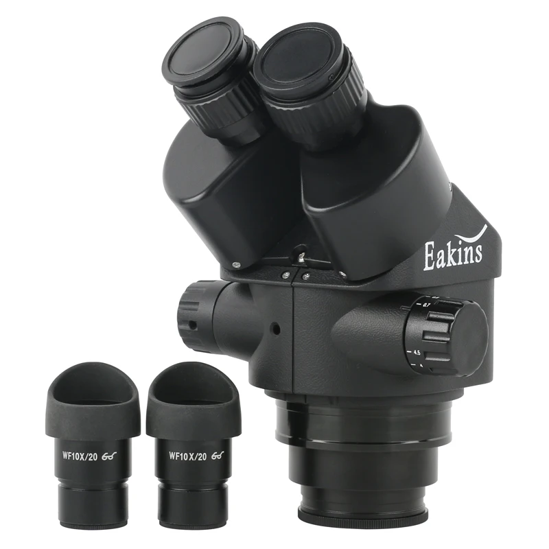 

7X-45X Zoom Stereo Microscope Trinocular/Binocular Head Wide View WF10X/20 Eyepiece Lens For Lab Industrial PCB Soldering