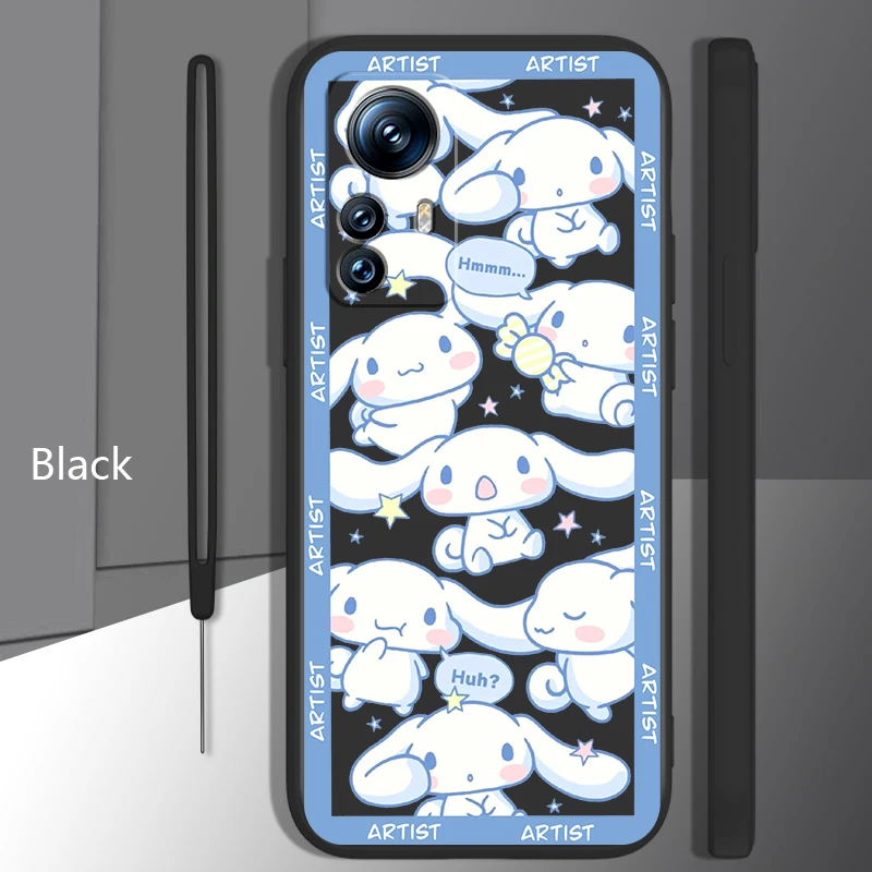 

Cinnamoroll Sanrio Cartoon Case For Xiaomi 12T 12S 12 11 Ultra 11T 10T 9T Note 10 Pro Lite 5G Liquid Rope Phone Cover Capa Coque