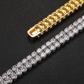 Luxury Bracelet - Silver 925 Moissanite 3mm-5mm 2 Row Tennis Bracelet 6