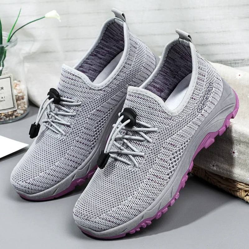 

2022 Autumn New Women's Breathable Soft-soled Walking Shoes Middle-aged and Elderly Women's Lightweight Shallow Casual Shoes