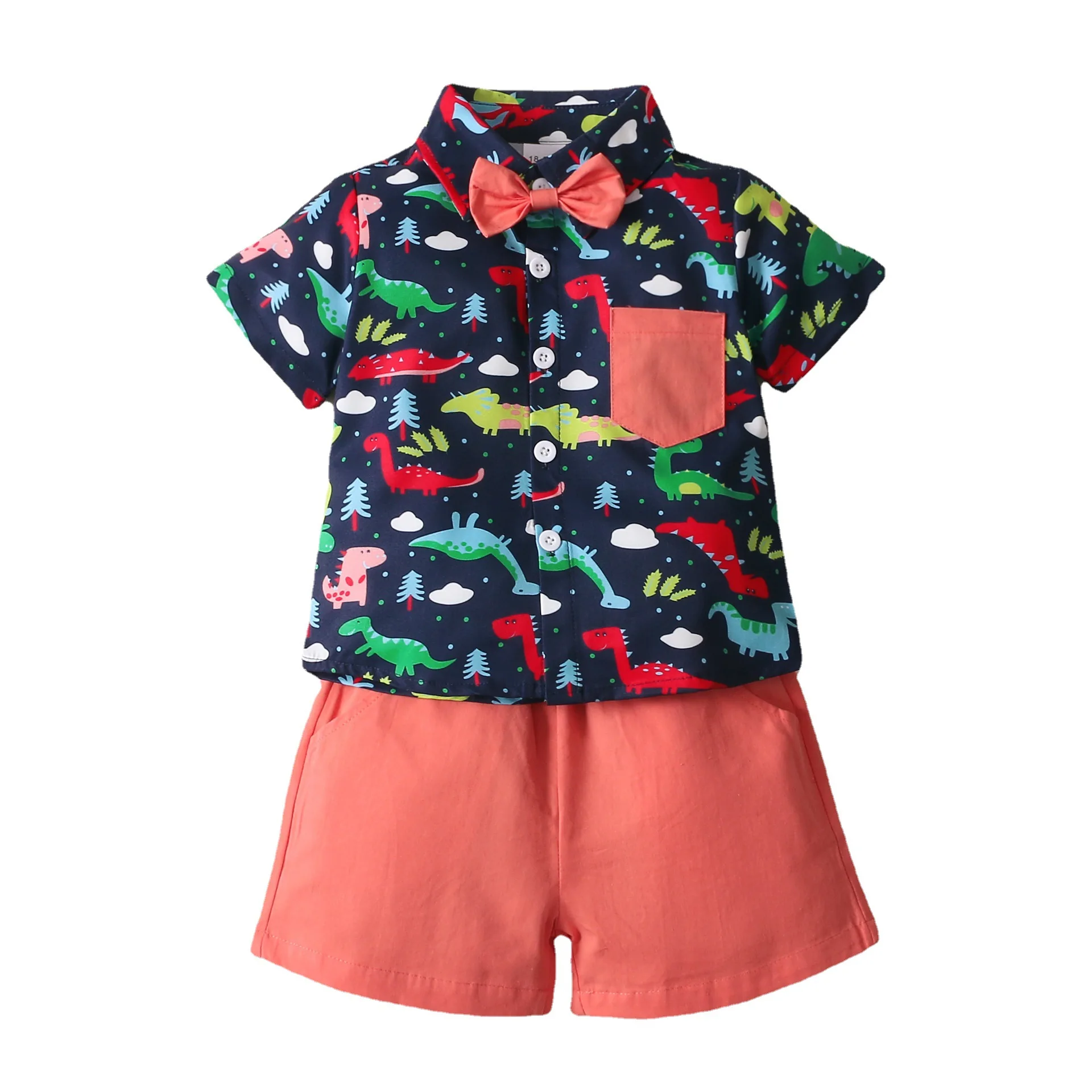 

Милая одежда для маленьких мальчиков, летний комплект, новая футболка с короткими рукавами и принтом динозавра + штаны для детей 2, 3, 4, 5, 6 лет,...